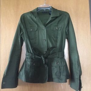 EUC NY&Co Military Hunter Green Jacket (XS)