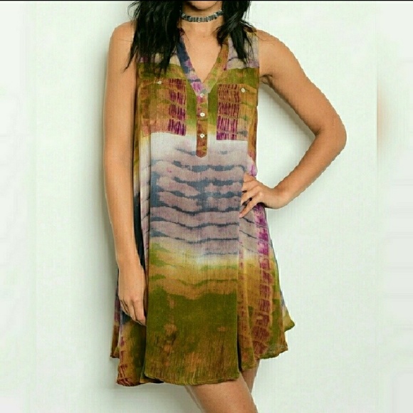 Trendy Tie-dye Dress - Picture 6 of 6