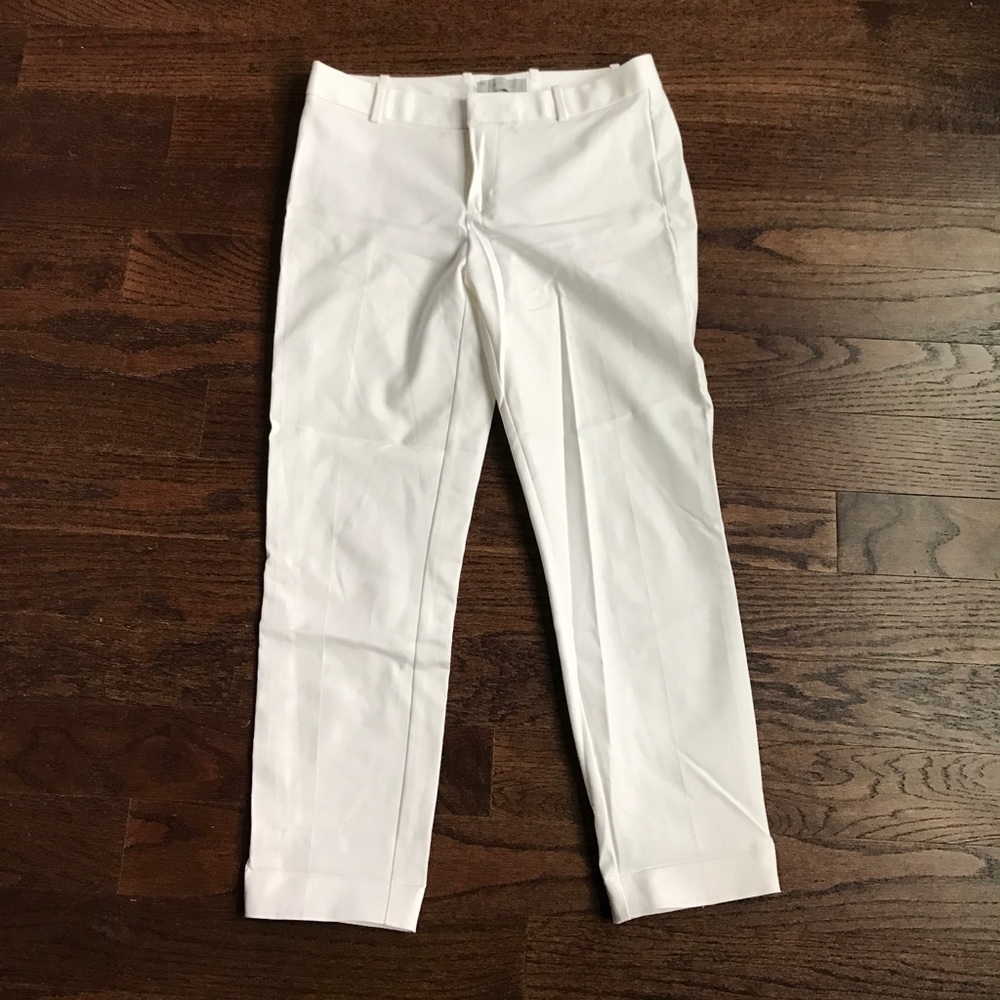 GAP slim cropped white pants