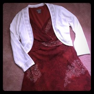 Sleeveless chiffon Christmas dress