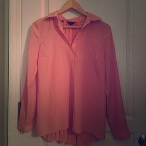 GUESS pink blouse with pleated style back
