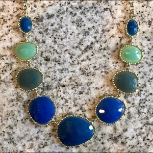 Blue and Teal Statement Necklace