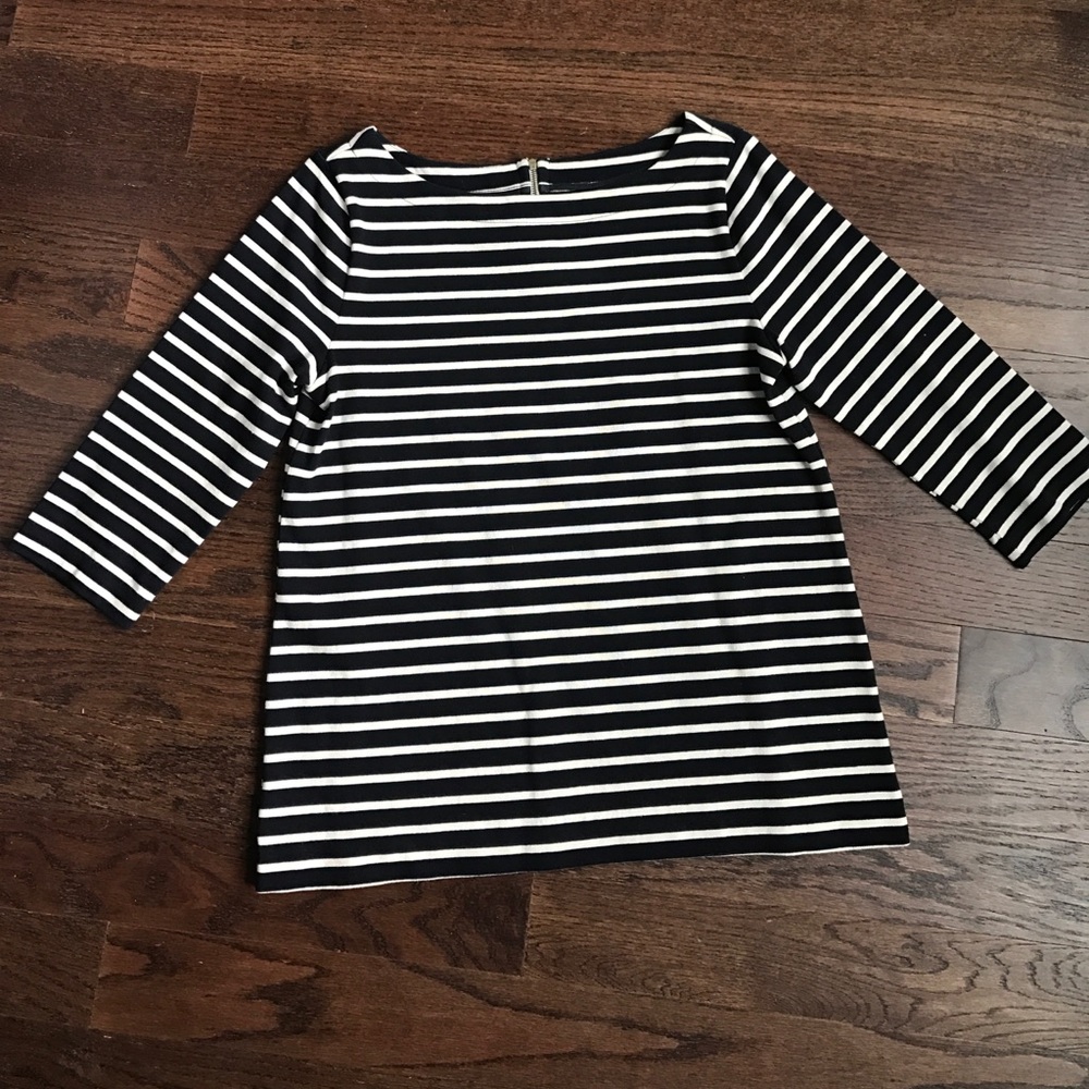 Navy and White Striped Loft Top