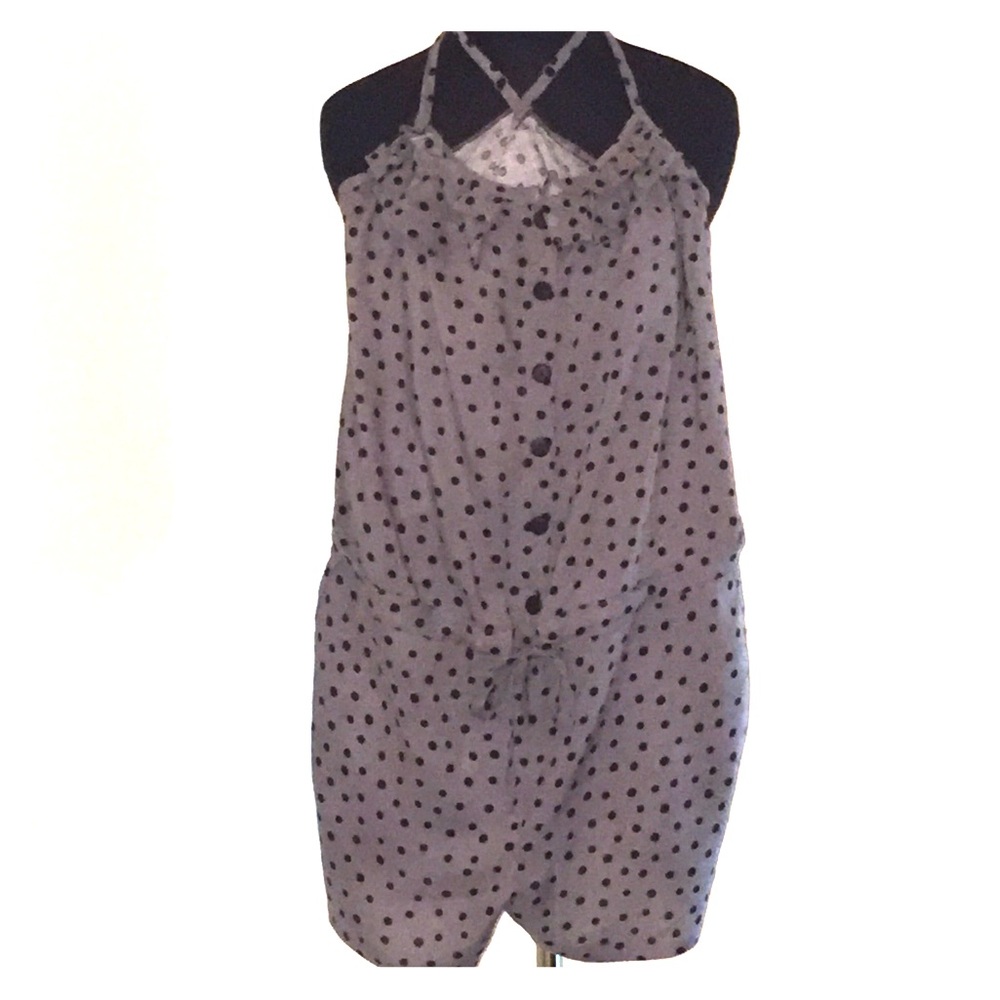 Grey and Black Romper