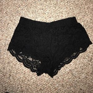 Black Lace Shorts