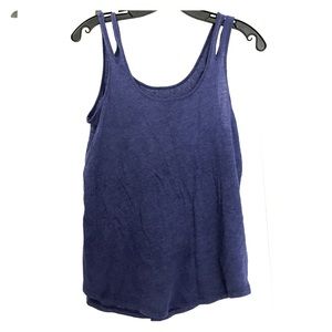 Blue cotton tank top