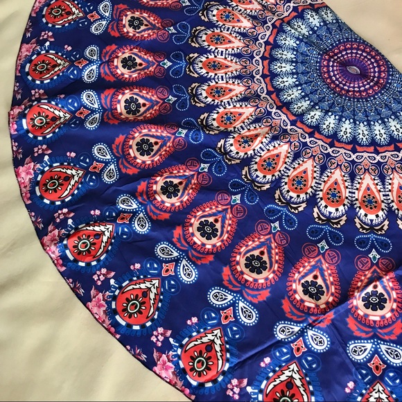 ✨New! Feather Print Bohemian Beach Wrap/Cover Up - Picture 2 of 4