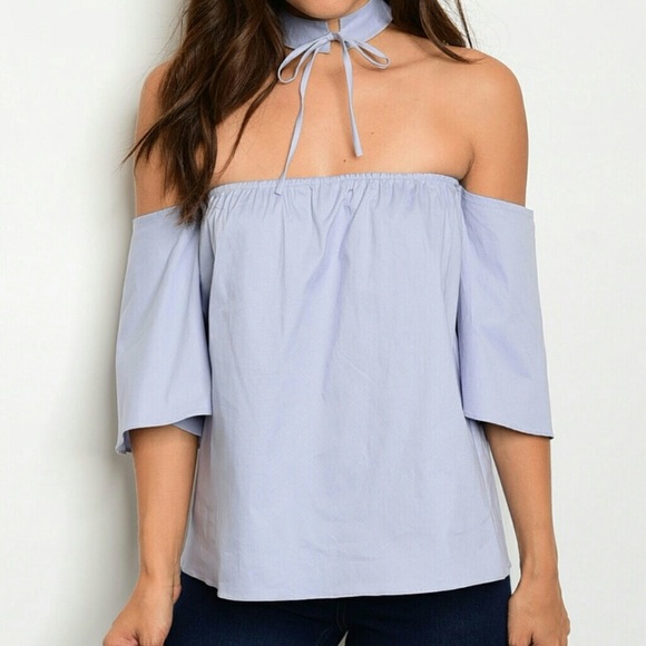 Threadzwear Tops - Off The Shoulder Top with Choker