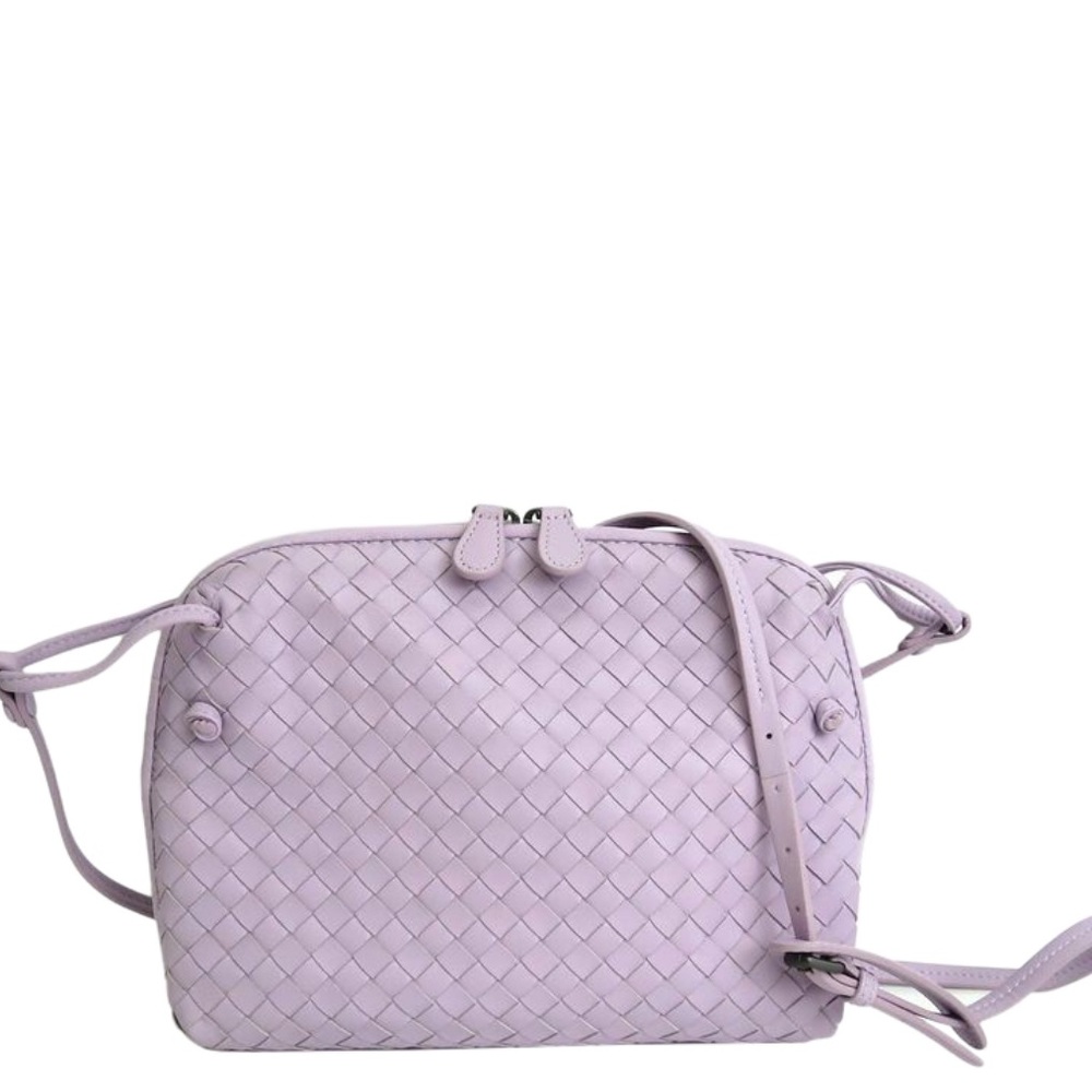 Bottega Veneta light purple messenger bag