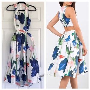 Retro Fit and Flare Floral Dress