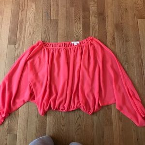 Pink flowy top