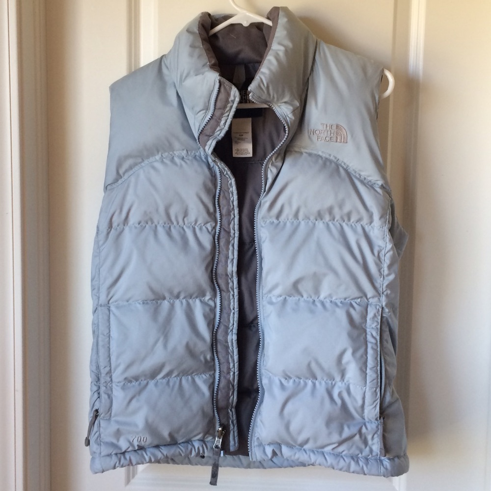 Ice Blue North Face 700 Fill Puffer Vest