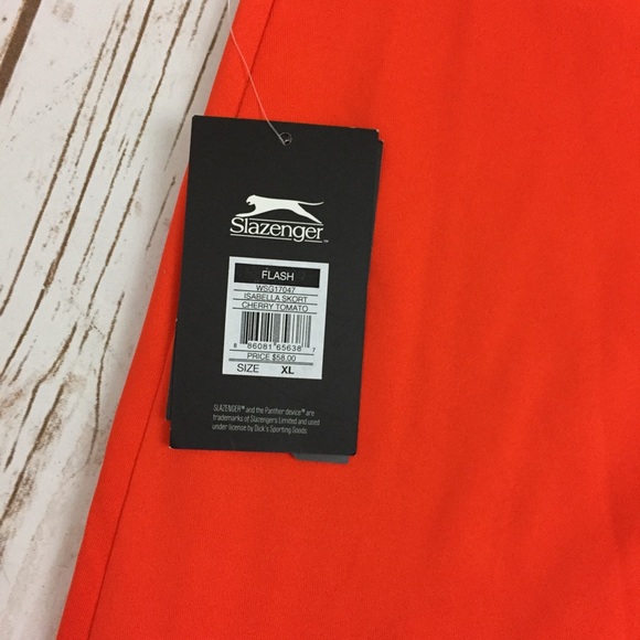 Slazenger Cherry Tomato Orange Isabella Golf Skort - Picture 4 of 6