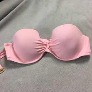 Pink strapless Victoria secret swim top