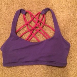 lululemon purple free to be wild sports bra