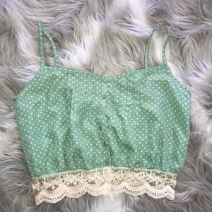 Urban Outfitters Mint Green Crop Top