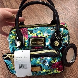 Betsey Johnson jungle theme cosmetic makeup bags