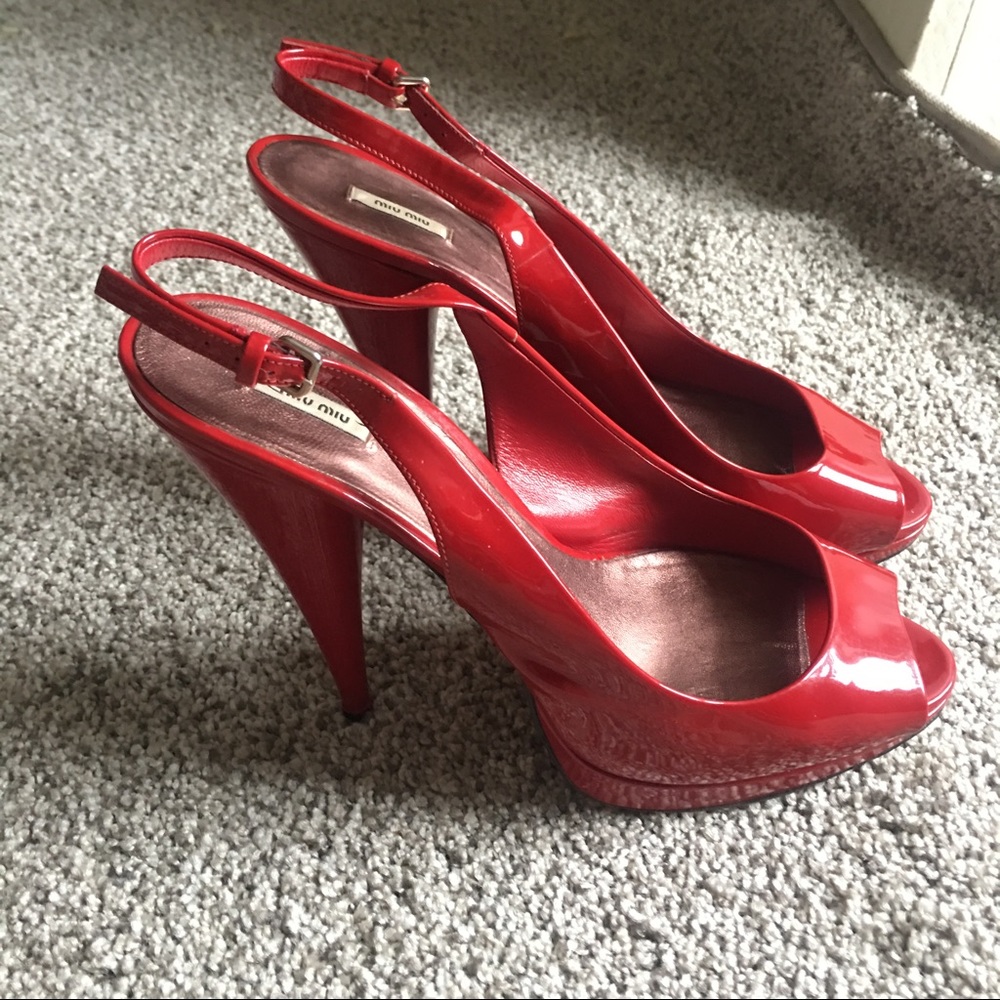 Miu miu patent leather heels