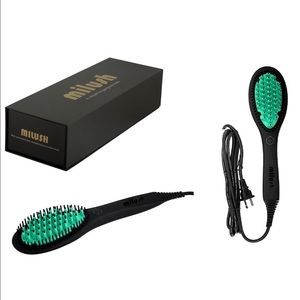 Milush 3D Hair Straightening Ceramic Hot Brush New