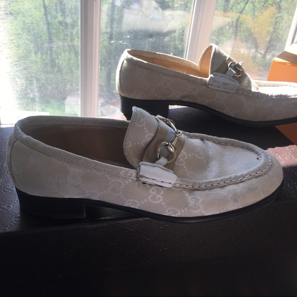Gucci Loafers Flats Mules tan/beige/white