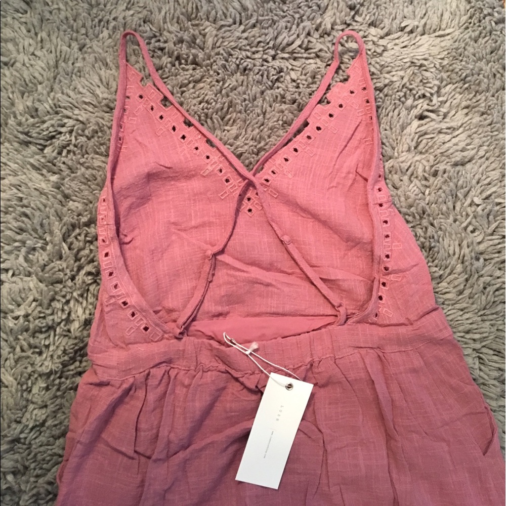 Mauve Embroidered Strappy Tie-Waist Dress - Picture 7 of 8