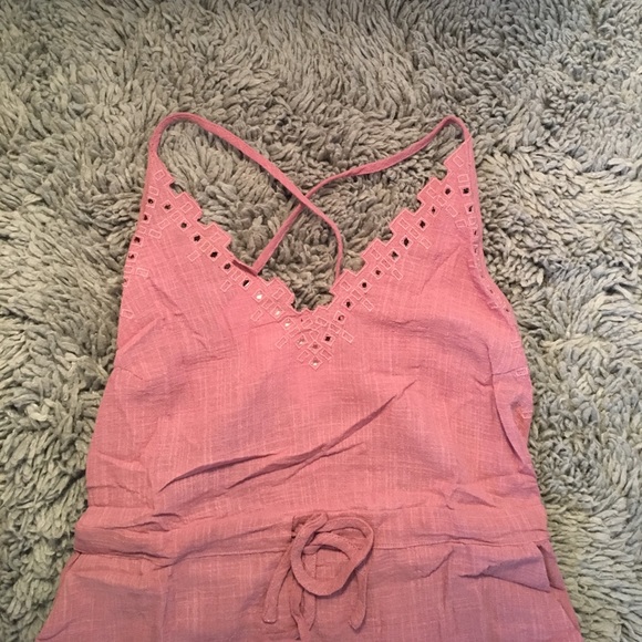 Mauve Embroidered Strappy Tie-Waist Dress - Picture 5 of 8