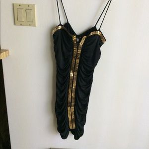 ♻️♻️DONATED ♻️♻️ Baby Phat gold and black dress