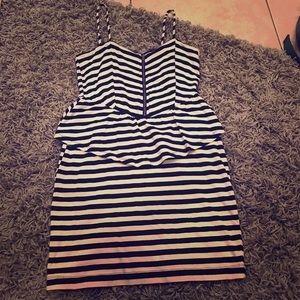 Striped Peplum Dress