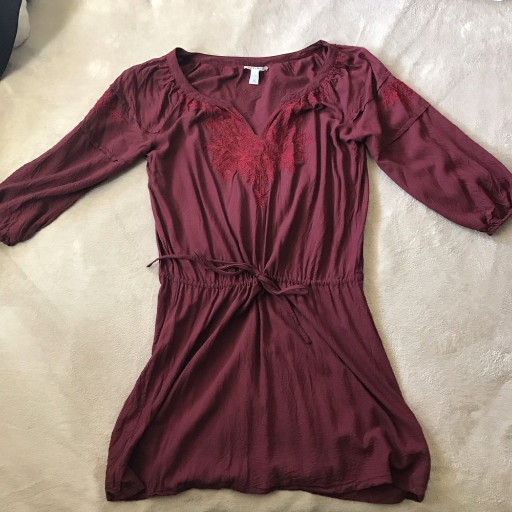 Burgundy lucky brand dress
