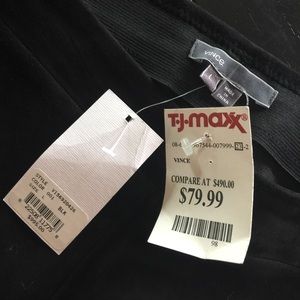 Vince black leather leggings