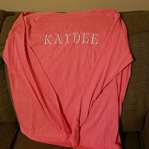 KAPPA DELTA long sleeved tee coral colored