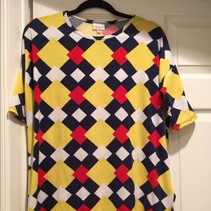 Lularoe Blue/red/yellow Irma