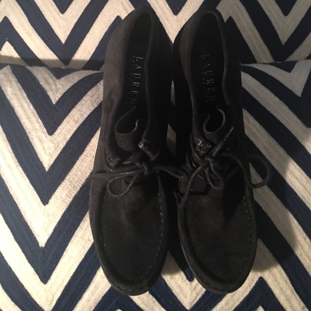 Lauren by Ralph Lauren Suede High Heel Ankle Booti