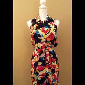 EUC Emanuel Ungaro silk colorful print dress