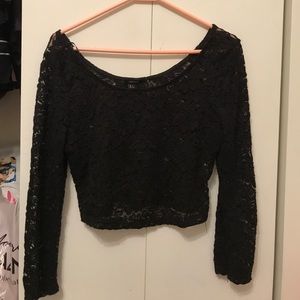 Forever 21 Black Lace Top