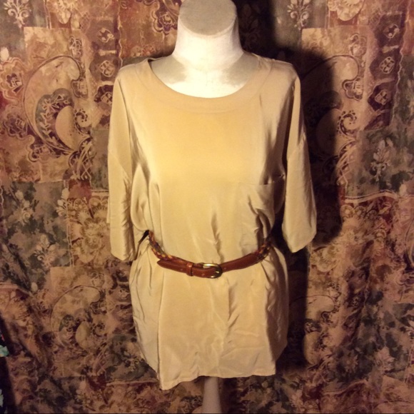 J H collectibles Tops - 100% silk gold tunic