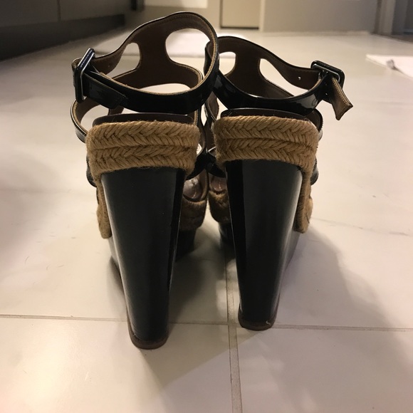 Christian louboutin black wedges sz 36 - Picture 4 of 5