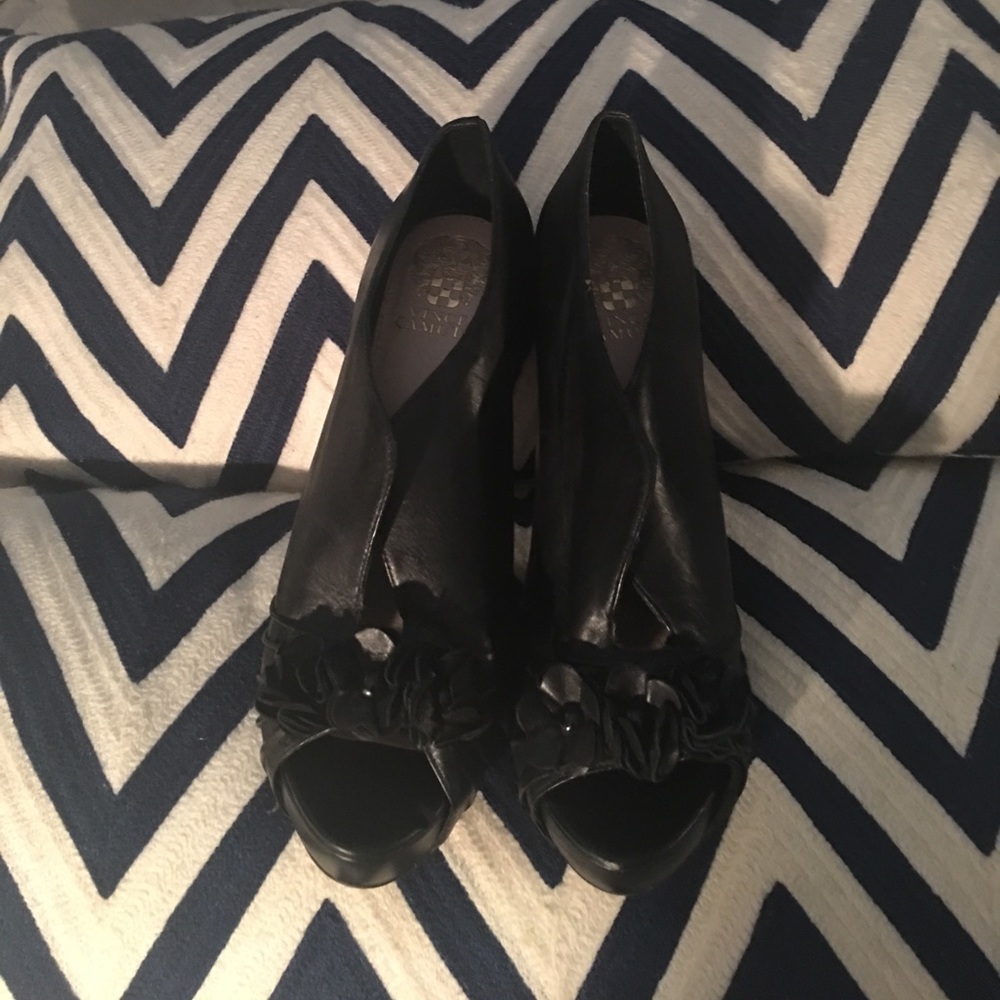 Vince Camuto Open Toed Stiletto Ankle Booties