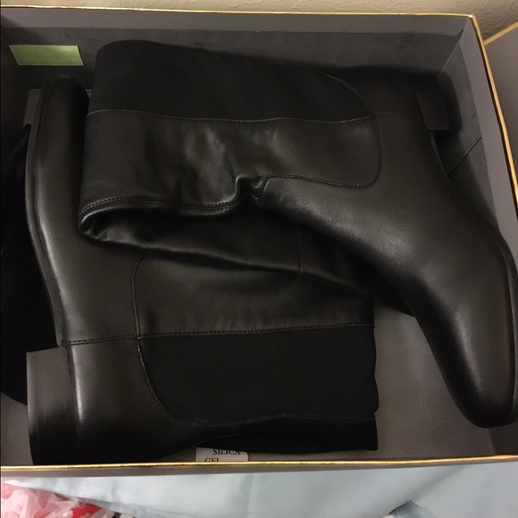 [Louise Et Cie]  Over the Knee Black Leather Boots - Picture 5 of 6