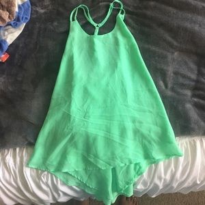 Green Baby Doll with Detailed Back