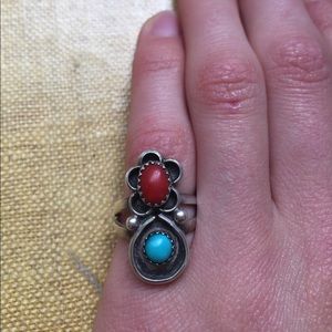 Native American style silver ring