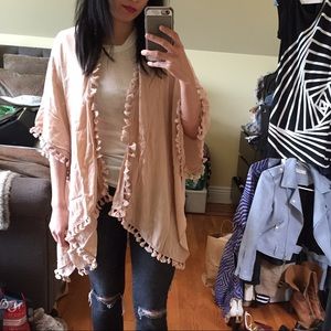 1 LEFT! 🌸 Pink Tasseled Kimono