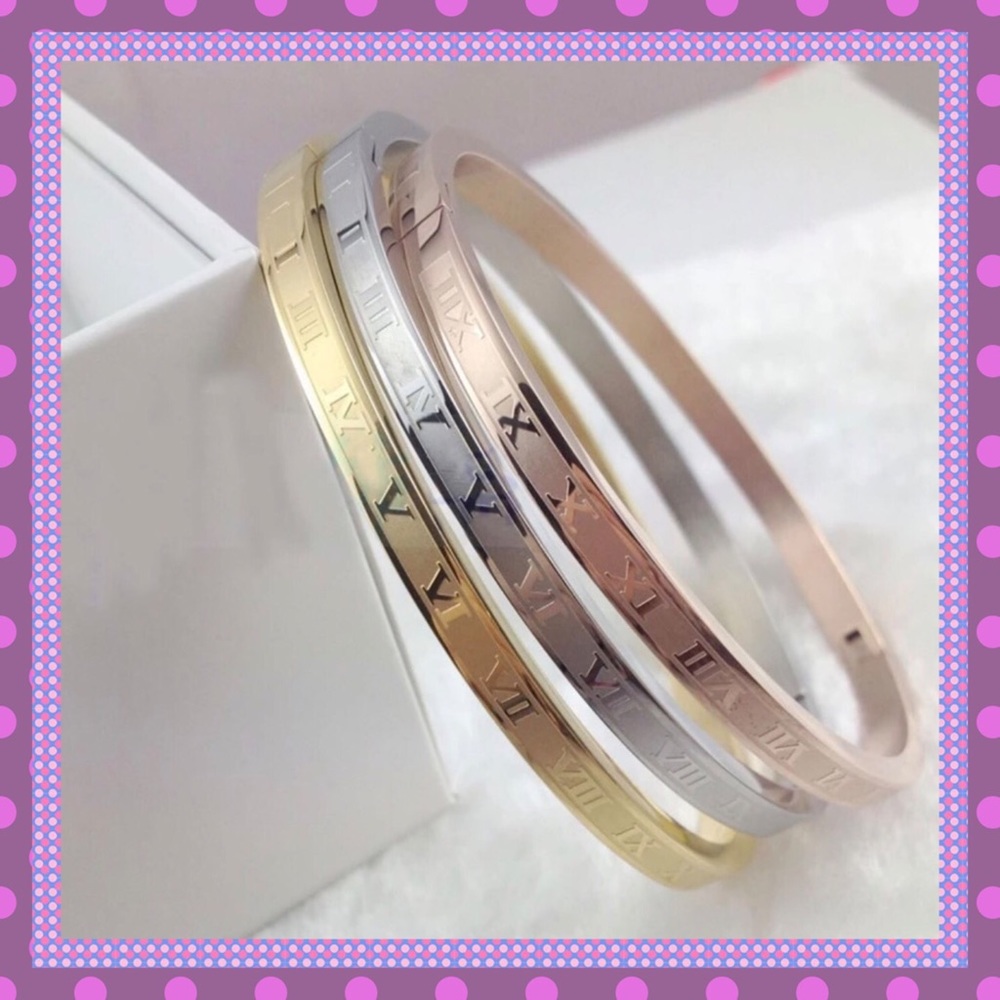 🌼3-Piece Roman Numeral Bangle Bracelets🌼 - Picture 1 of 7