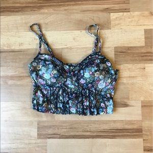 Wet Seal Floral Crop Top brand new never worn