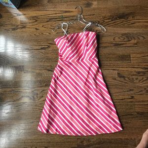 Sun Dress Ann Taylor Pink Strapless 0 Petite