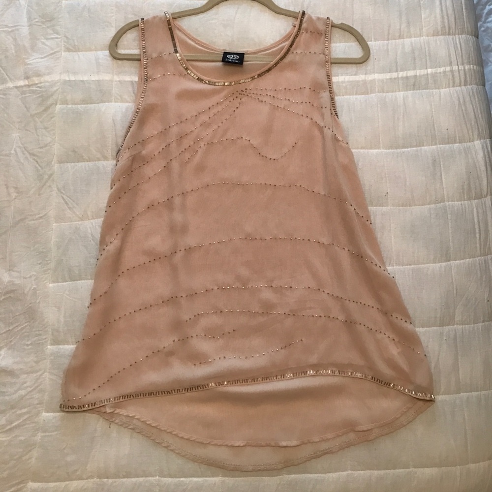 Bobeau pink nude blouse