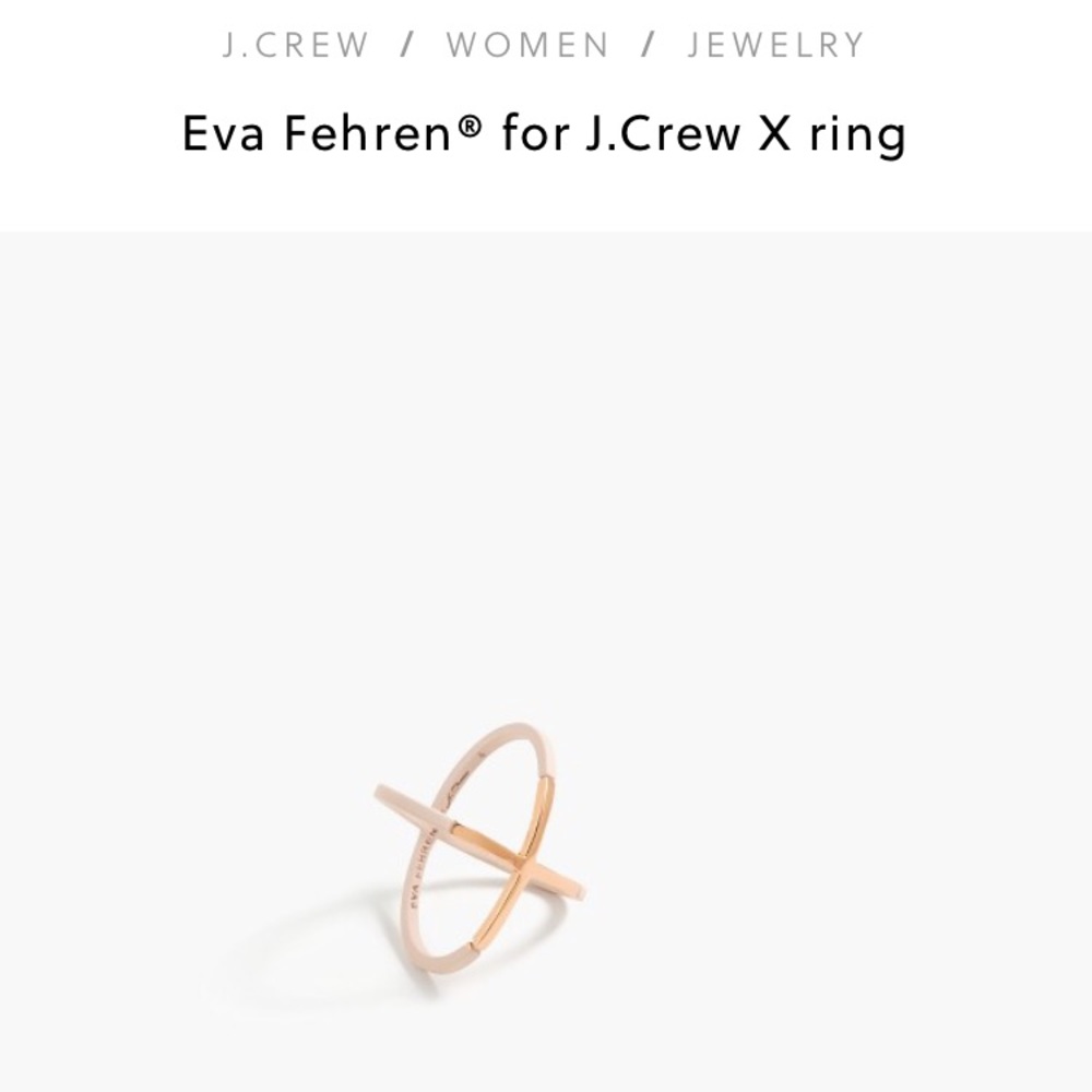 Eva Fehren® for J.Crew X ring