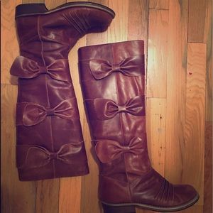 Anthropologie Bow Boots