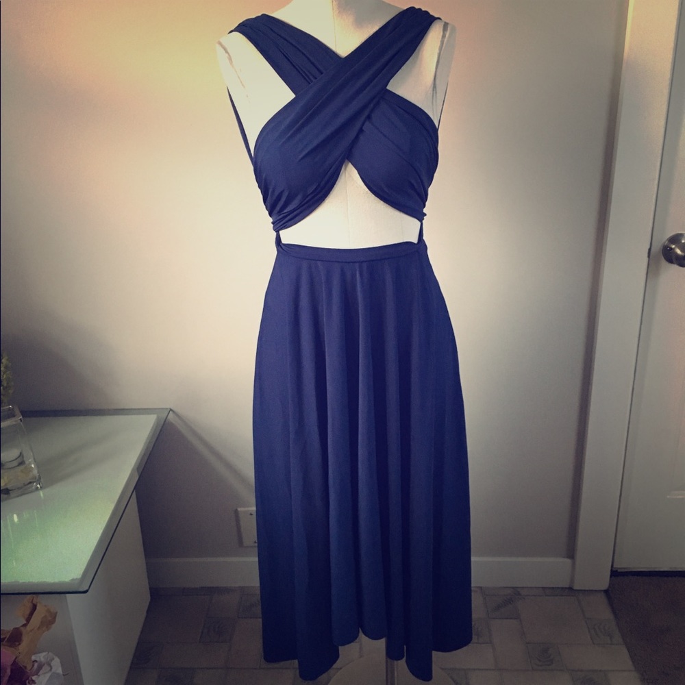 Navy blue convertible dress