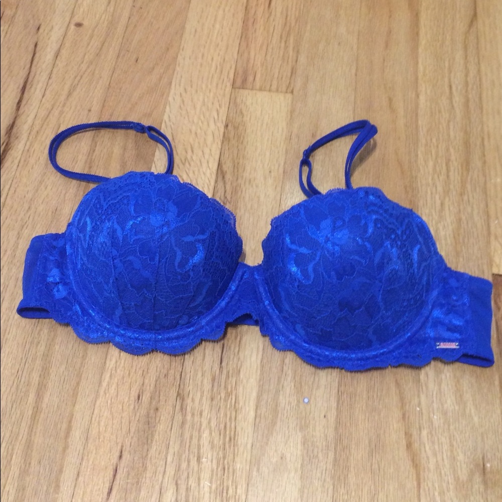VS BLUE LACE DATE PUSH UP BRA